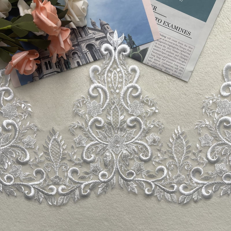 Lace Embroidered Wedding Trim