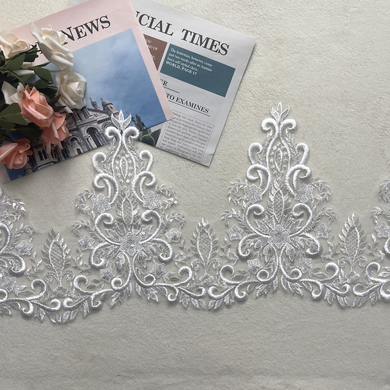 White Polyester Lace Sewing Trims