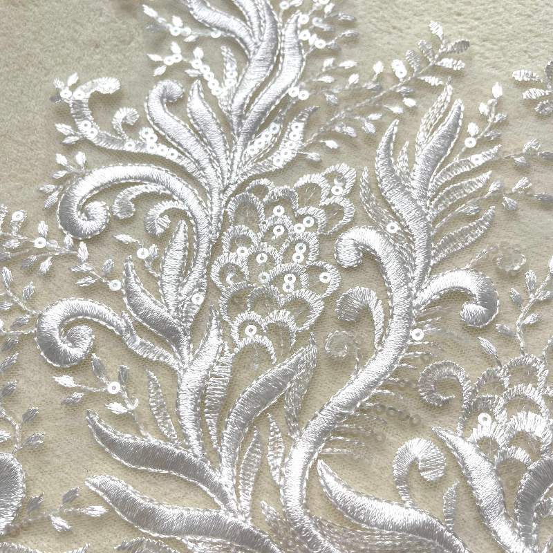 Embroidered lace trim bridal
