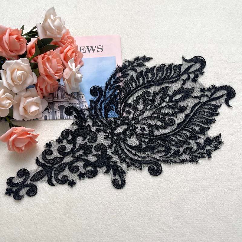butterfly embroidery lace applique