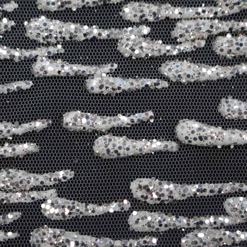 bridal custom glitter lace fabric