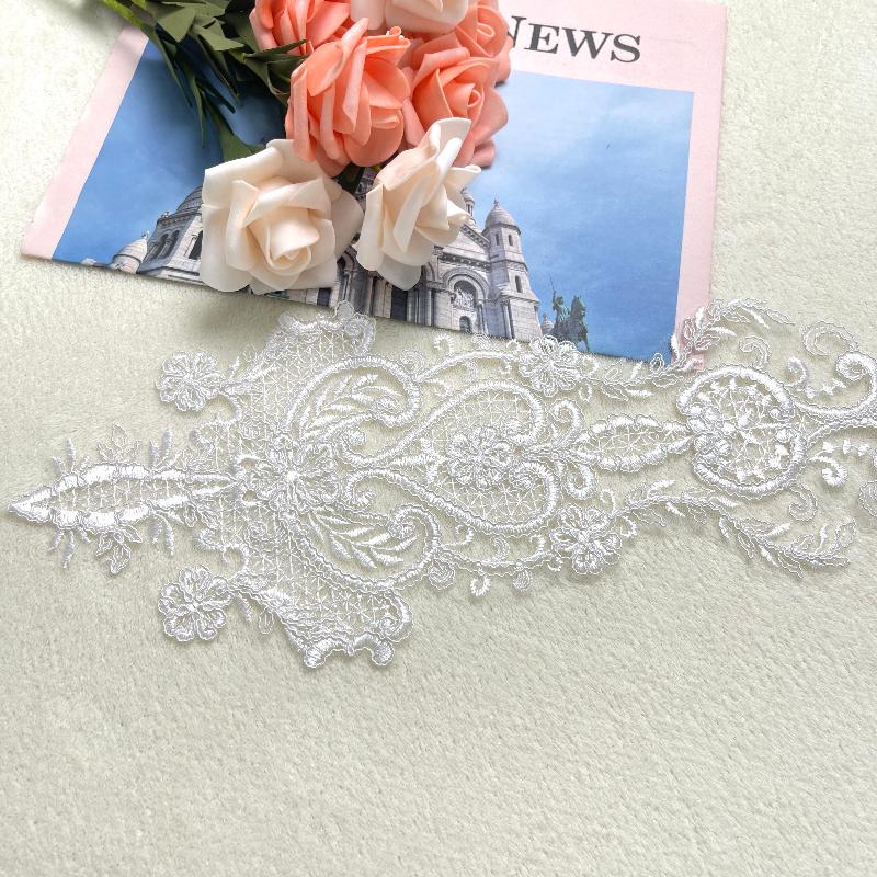 beautiful embroidered lace applique