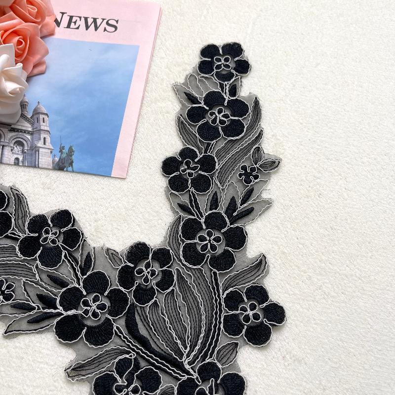 embroidery sewing wedding flower lace applique