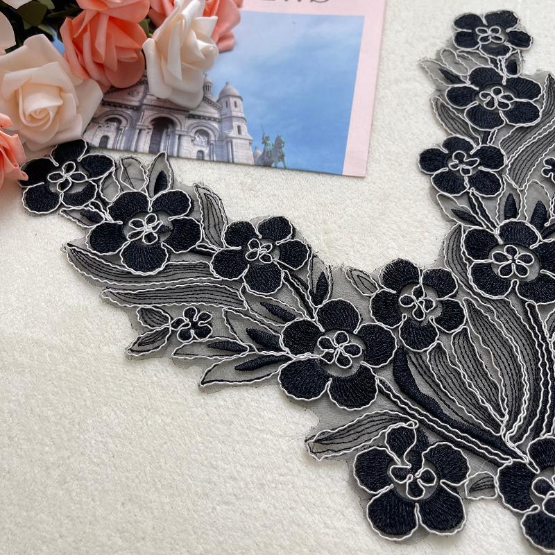 beautiful embroidery lace applique
