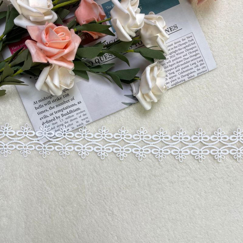 2.5cm water soluble lace polyester trim lace