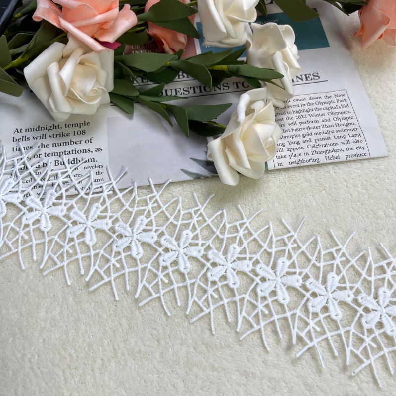 2.5cm water soluble lace polyester trim lace