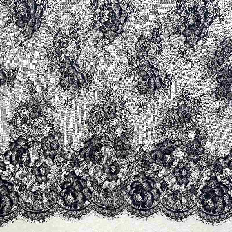 white french eyelash lace fabric
