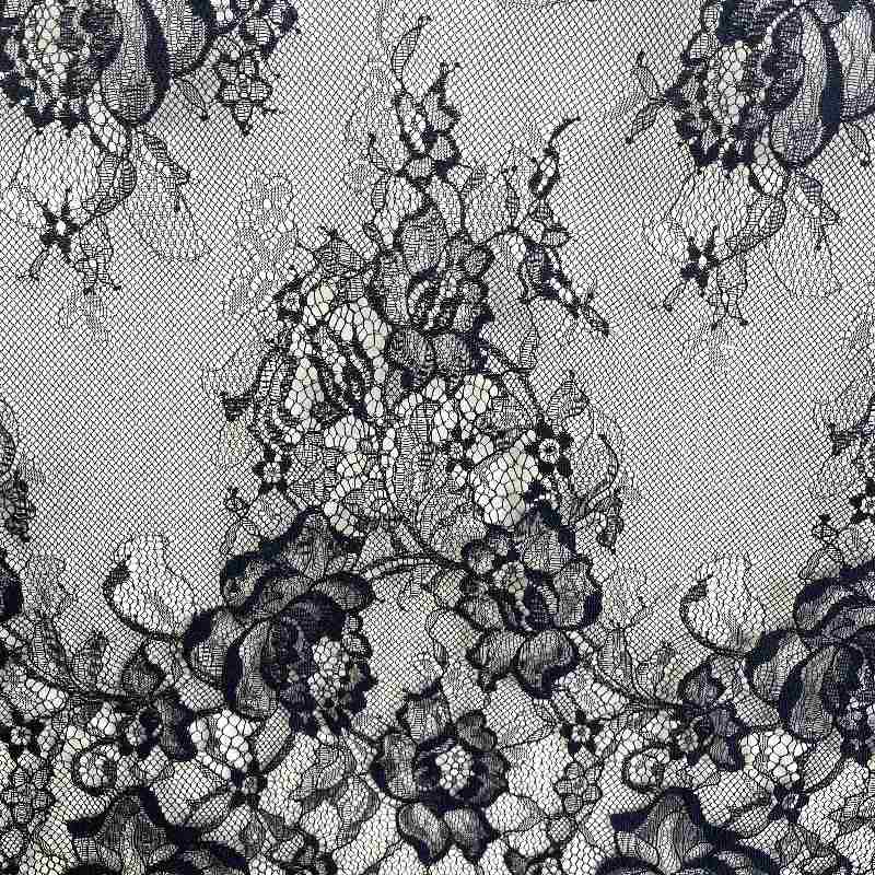 Customizable french eyelash lace fabric