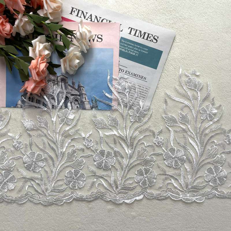 luxury lace trim fabric african wed beaded wedding