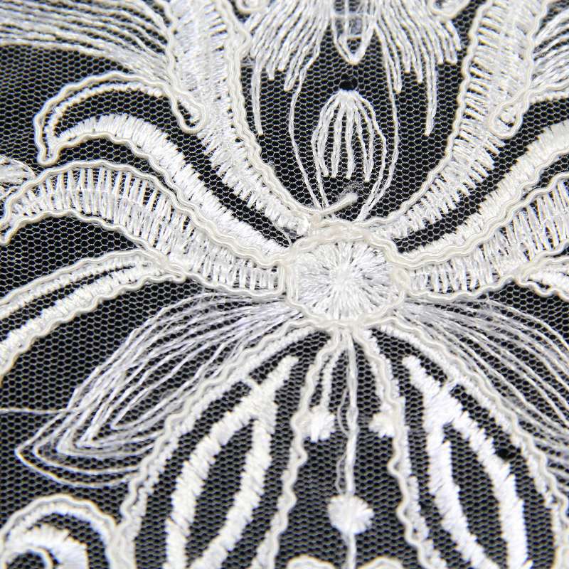 stone embroider lace applique