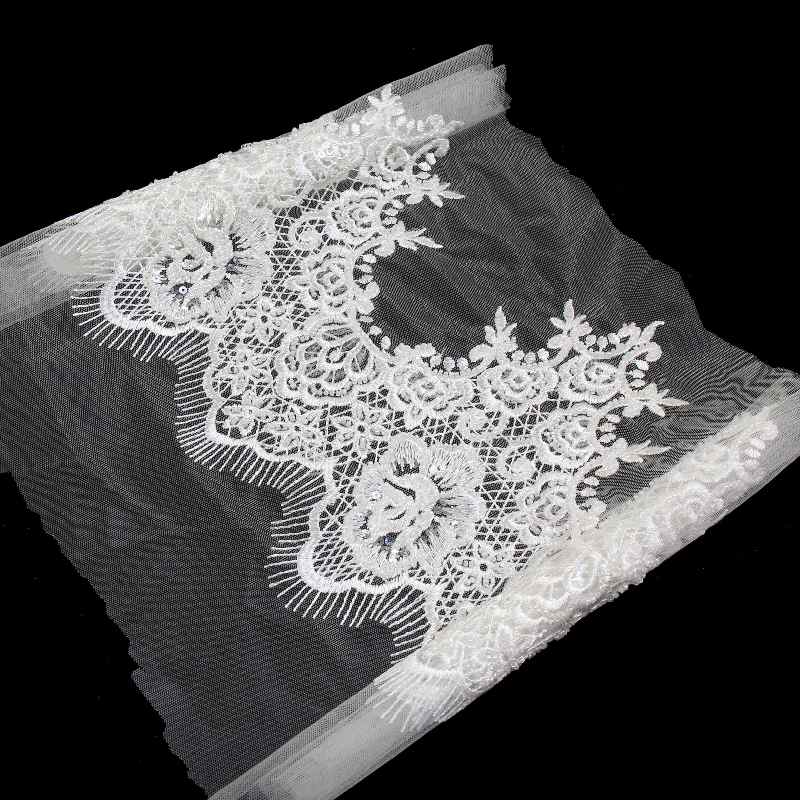 french lace trim white color